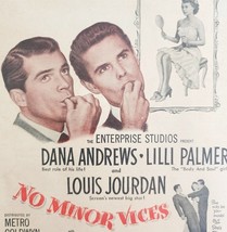 No Minor Vices Movie Film 1948 Advertisement Dana Andrews Palmer Cinema ... - $558.09 MXN