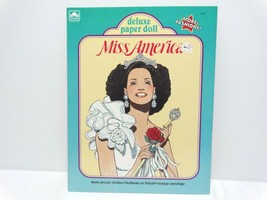 1990 Mattel Golden Miss America Deluxe Paper Doll #1693 New Un-cut - $7.43