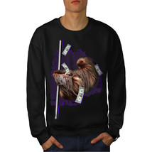 Sloth Cash Funny Animal Jumper Wild Funny Men Sweatshirt - £14.87 GBP