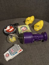 1997 Ghostbuster&#39;s Toy Lot Of 5  Hockey Puck Clip on Change Bank, Car, Squeeze - £38.93 GBP