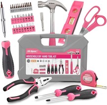 Hi-Spec 42pc Pink Household DIY Tool Set for Women. Home, Office and College - £37.74 GBP