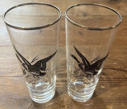 Set Of 2 Vintage Federal Glass Canvasback Highball Glasses - £10.62 GBP