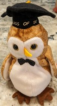 TY Beanie Babies Owl Named &quot;Wisest&quot; 8&quot; Graduation Cap 2000 Tag - £5.06 GBP