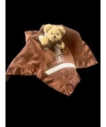 Bearington Baby Bear Football Lovey Security Blanket Brown Gingham Satin... - £11.28 GBP