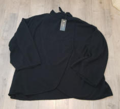 DG2 Diane Gilman Size 1X Super Soft Black Sweater Wide Sleeves - £11.65 GBP