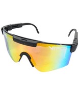 Reflective Pit Viper Lazer Face Sunglasses Gold Red Fire Rainbow Lens Sh... - $39.60