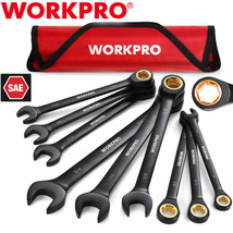 WORKPRO 9PCS Anti-Slip Ratcheting Combination Wrench Sets SAE 1/4&quot;-3/4&quot; ... - £82.31 GBP