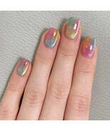 24pcs Colorful Square Press on Nails Gradient False Nails Simple Wearabl... - $127.75 MXN