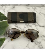 Fendi Antique Bronze Tortoise Shell Sunglasses Glasses 135 Metal Frame Oval - €106,20 EUR
