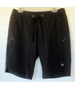 Free Country Shorts Black Stretch Womens Bermuda Active Wear Poly Blend ... - $15.00