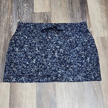 Athleta Midtown Skort Blue Gray Speckled Print Athletic Skirt Golf Tennis Sz 12 - £11.61 GBP