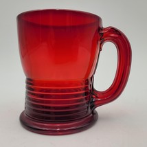 Rare Vintage Cambridge Tally Ho Ruby Red Glass Punch Bowl Cup Mug Multip... - $283.06 MXN