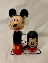 Lot of Walt Disney Mickey Mouse Weeble and Mickey Mouse Handheld Fan w/Strap - £7.00 GBP