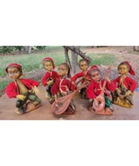 Vintage TILSO Pixie Elfs Band Figurines Set Of 6 Hong Kong 1960s please ... - £43.78 GBP