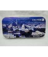 United Airlines D.C. Friendly Travel Essentials Tin 7 1/2&quot; X 3&quot; X 1 1/4&quot; - $21.77