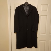 Ron Chereskin men size large Cashmere blend long black coat - $29.69