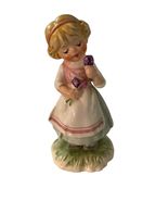Vintage Goebel Love Figurine W Germany 1978 Girl Holding Flowers Porcelain - $32.40