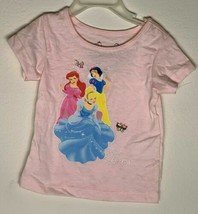 Pink Kids Girl&#39;s Disney Princess Themed T-Shirt &quot;Dare To Dream&quot; Printed 18M - £5.45 GBP