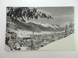 Vintage Winter Davos Switzerland Postcard Photo Ernest Miller 1957 NWO - £3.90 GBP