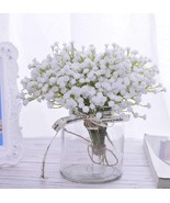 10Pcs 30 Bunches White Babys Breath Artificial Flowers Real Touch Fake - £33.03 GBP