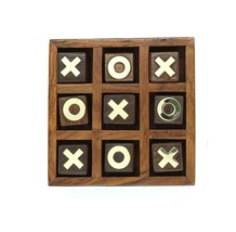 Wooden Tic Tac toe game - Naught and Cross TIC TAC Toe - £23.44 GBP