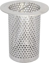 3&quot; Commercial Floor Drain Strainer, 4&quot; Tall, Perforated Stainless Steel - £100.23 GBP