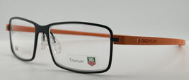 Authentic Tag Heuer Full-Rim TH 3902 Black/Orange Reflex Frame France Eyeglasses - £298.29 GBP