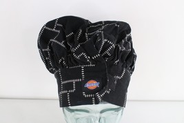 Vintage Dickies Spell Out Geometric Tracks Chef Hat Cap OSFA Cotton Black - £19.86 GBP