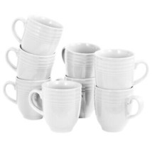Plaza Cafe 15 oz 8 Piece Mug Set in White - £31.69 GBP