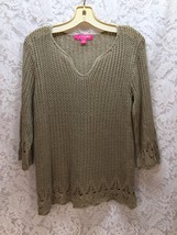 Liz Lange Maternity Sweater Medium Knitted Beige/Light Brown - £9.18 GBP