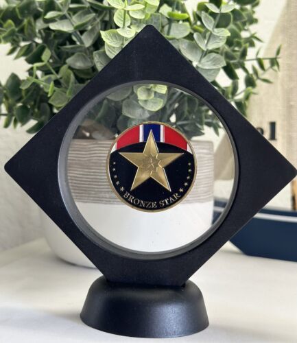 US Military Challenge Coin "BRONZE STAR" USMC USN ARMY USAF USCG With 3D Case - £16.34 GBP