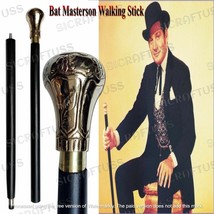Bat Masterson Walking Stick With Brass Knob Handle For Party &amp; Every Occassions - £16.27 GBP+