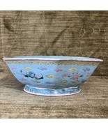 Antique Chinese Famille Rose Turquoise Enamel Hexagon Porcelain Pedestal... - $109.76 CAD