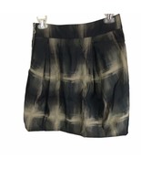 LAMB  Pleated Mini Skirt Size 6 Black Brown Grunge 2007 lined - £46.40 GBP
