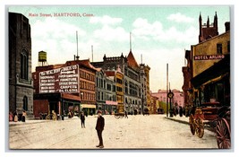 Main Street View Hartford Connecticut CT UNP DB Postcard P16 - £3.07 GBP