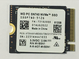 Lot Of 10Pcs SN740 512GB SDDPTQD-512G M.2 2230 Nv Me Ssd For Steam Deck Pc Laptop - $673.20