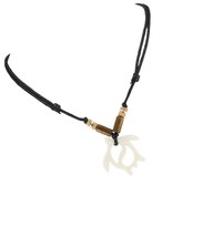 Carved Bone Sea Turtle Pendant on Adjustable Cord - £31.77 GBP