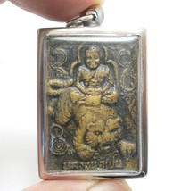 HANUMAN LP PERN RIDE TIGER PENDANT 3 BLESS 1998 MUAY THAI STRONG LIFE PR... - £38.32 GBP