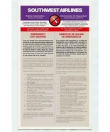 Southwest Airlines Boeing 737 Safety Instructions Card 2000 - £21.81 GBP