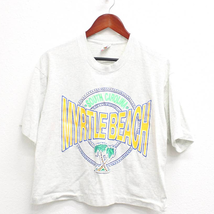 Vintage Myrtle Beach South Carolina Crop Top T Shirt XL - £37.70 GBP