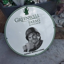 Vintage 1940 Greenwell Farms &#39;&#39;Patriotic Military&#39;&#39; Porcelain Gas &amp; Oil ... - $125.00