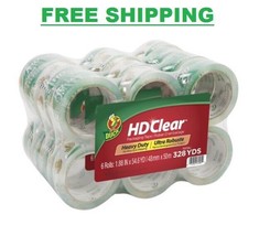 HD Clear 1.88 In. x 54.6 Yd. Packing Tape, Clear, 24-Count UV Resistant NEW - £94.16 GBP