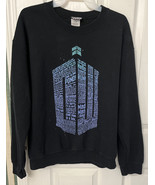 Doctor Who Sweatshirt Black With Graphic Design Ripple Junction Unisex S... - £20.04 GBP