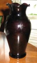 Fluted Glass Bud Vase- Deep Amethyst- 5 &quot; tall - $10.00