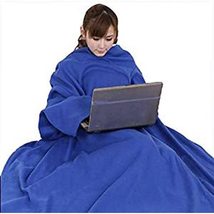 Warmie- Cozy Blanket with Sleeves- Soft Fleece Warm Handsfree Blanket Re... - £11.81 GBP