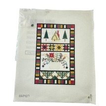 Artists Collection Canvas Winter Sampler HS2407 Christmas Floral Design - £59.54 GBP