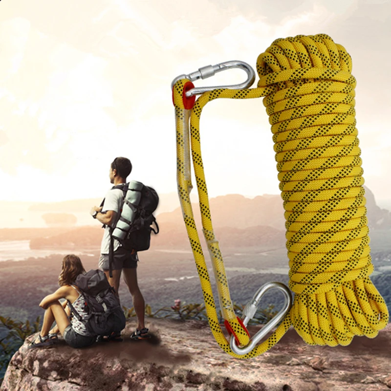 10m 20m 10/12mm Diameter High Strength Cord Safety Rock Climbing Rope Hiking - £39.72 GBP+