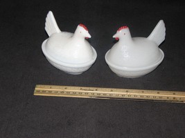 Vintage Miniature Westmoreland Milk Glass Hen on Nest Covered Trinket Di... - £20.12 GBP