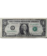 US$1 Fancy Serial Number 2017A  5-of-a-kind, Over Inked #3: 61361666 - $8.95
