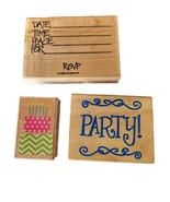 Stampin Up Studio G Rubber Stamps Lot Of 3 Birthday Theme Card Making Cr... - £8.79 GBP